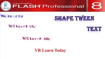 shape tween text | text shape tween in flash