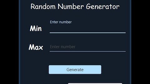 Random Number Generator With Source Code | JavaFX