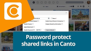 How to password protect shared links in Canto