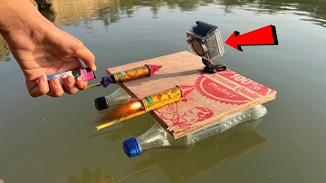 Home Made Rocket Powered Boat - Amazing Experiment