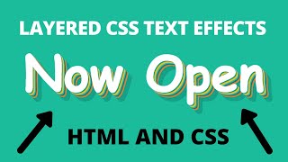 Layered CSS Text Effects - Simple Css Text Effects with HTML and CSS