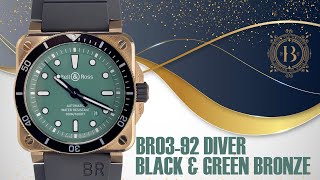Bell & Ross BR 03-92 Diver Black Green Bronze  BR0392-D-LT-BR/SRB by BlackTagWatches 459 views 2 months ago 4 minutes, 12 seconds