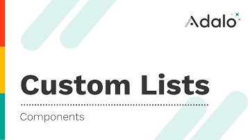 Custom Lists in Adalo