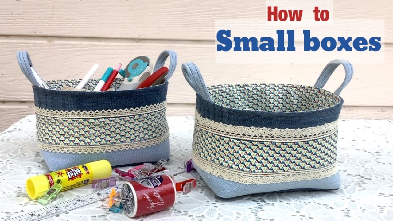 how to sew a small fabric boxes tutorial, sewing diy a small fabric ...