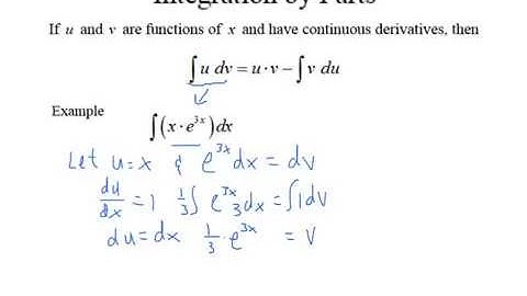 Video Lesson - Section 8.2 - Integration by Parts