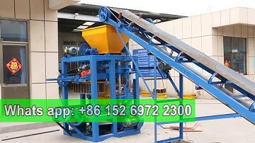 GIANTLIN  QT4-24 SEMI AUTOMATIC BRICK MOULDING MACHINE, CONCRETE BLOCK PRODUCTION LINE IN SRI LANKA