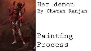 Hat Demon TimeLapse- Painting in krita