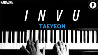 Taeyeon - INVU KARAOKE Slowed Acoustic Piano Instrumental COVER LYRICS