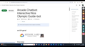 Arcade Chatbot: Interactieve Nice Olympic Guide-bot || Laboplossing || Google Cloud Arcade 2025
