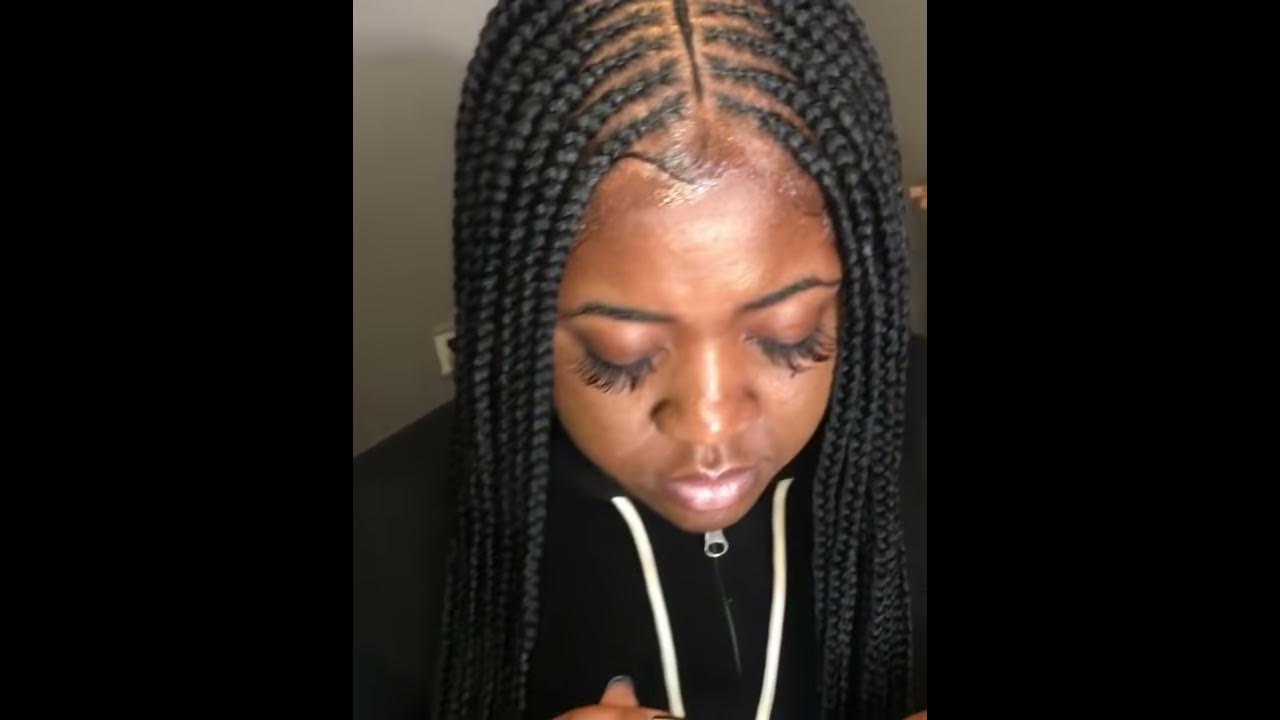  VERY NEAT | TWO LAYERS SMALL FEEDING BRAIDS HOW TO TOUCH UP # ...