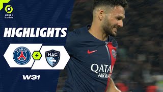 PARIS SAINT-GERMAIN - HAVRE AC (3 - 3) - Highlights - (PSG - HAC) / 2023-2024