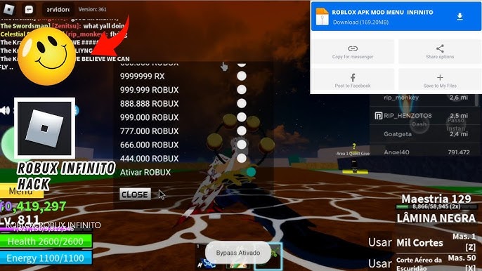 NOVO, MOD MENU DE ROBLOX, V2.501.362, DANDO ROBUX INFINITO?