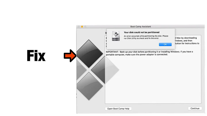 Partition Error Mac Bootcamp Fix