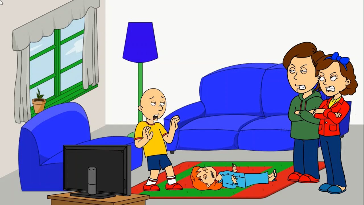 Caillou Pushes Rosie Down the Stairs/Grounded YouTube