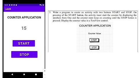 VTU MAD LAB::18CSMP68::PART-A::Lab 5 || COUNTER APPLICATION #VTUMADLAB5 #COUNTERAPPLICATION