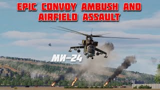 DCS | Epic Convoy Ambush and Airfield Assault | Mi-24p Hind | Grayflag Server