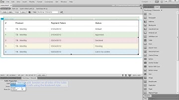 Using DMXzone Bootstrap 3 Table Elements