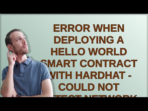 Error when deploying a hello world smart contract with hardhat - could not detect network