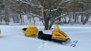 Vintage Snowmobile Riding | 1972 Ski-Doo Olympique LTD 