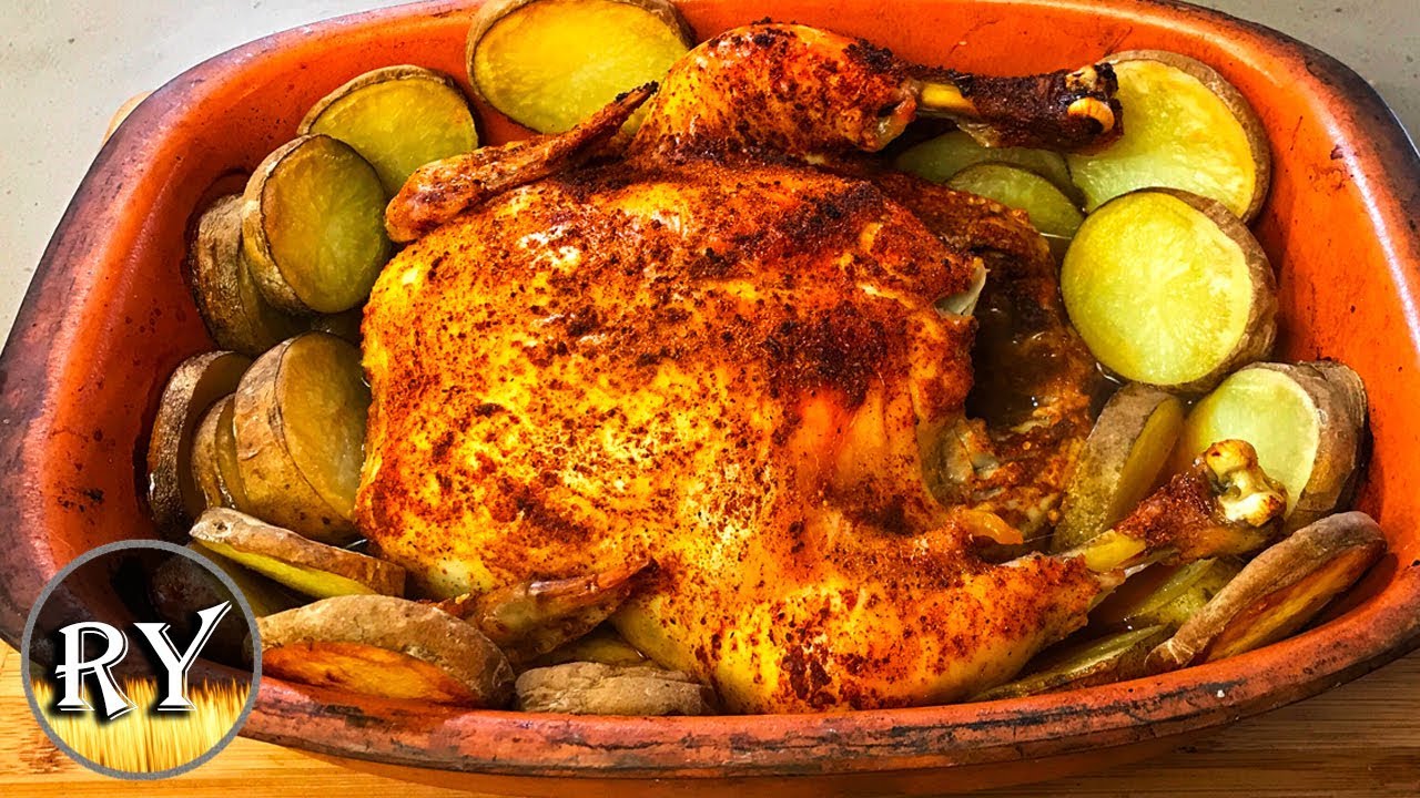 Clay Pot Chicken With BBQ Seasoning - YouTube