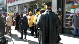 Lawrence Hamm, POP protest against NY Post racist cartoon of President Obama, Saturday, 2009-02-21