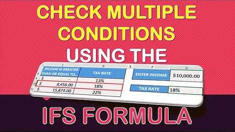 IFS Formula in Excel