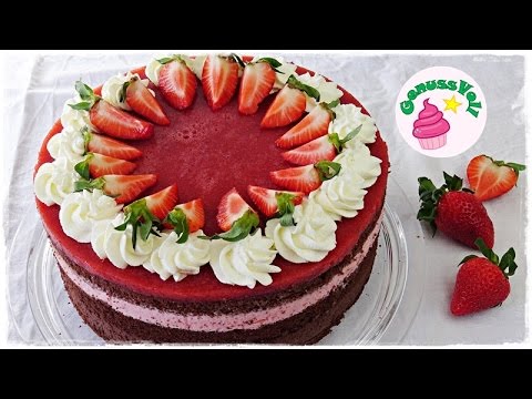 Video: Erdbeer-Schokoladen-Torte