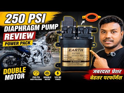 250 PSI High Pressure Diaphragm Pump Double Motor 12V DC Electric Battery Operated