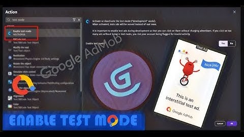 How to add FAKE ads like Test Mode in Gdevelop!