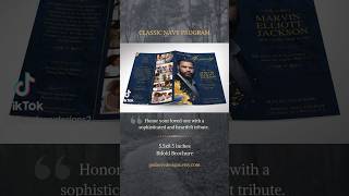 Classic Navy Funeral Program Canva Template by Godserv Designs #funeralprogramtemplate screenshot 2