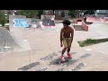 Skateboarding first heel flip front board