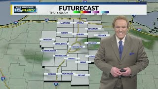 Increasing clouds and a cooler day