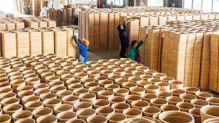 Unveiling the Magnificent Scene of Mass Production of Bamboo Storage Basket in Factory!