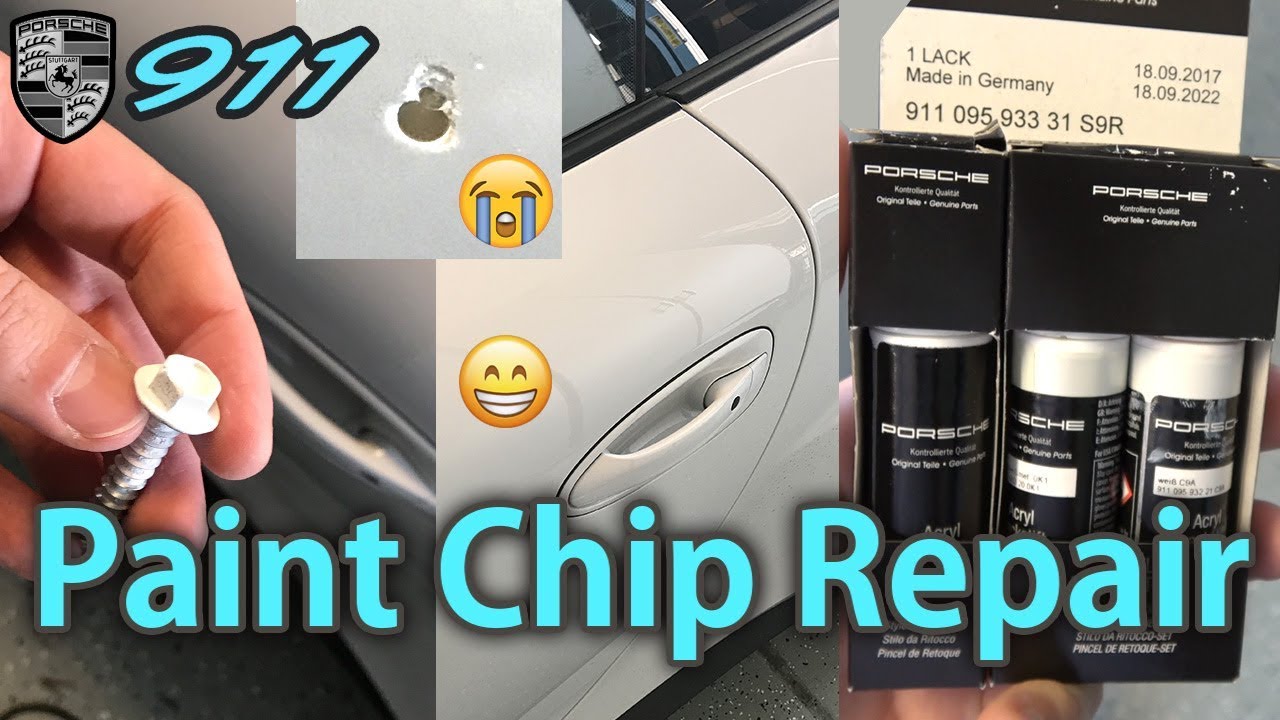 Porsche Paint Chip My Attempt at a Touch Up YouTube