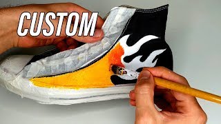 Customização de Tênis Preto Converse All Star Chuck Taylor - YouTube