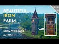 Minecraft IRON FARM TUTORIAL | Easy , Efficient , Beautiful Design