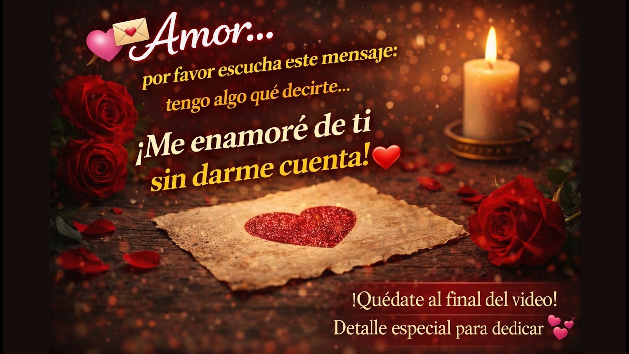💌 Amor… léeme completo: me enamoré de ti sin darme cuenta (y ya no supe volver) 🥺
