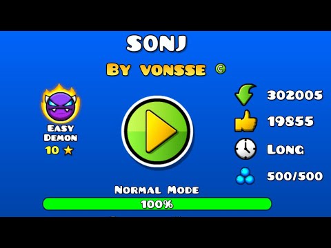 “SonJ” By Vonsse (Easy Demon) 100% | Geometry Dash