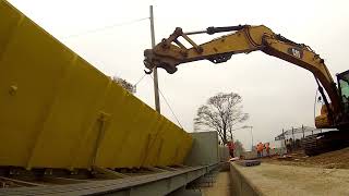 Horizontal Automatic Lifting Flood Barrier Lister Park Installation
