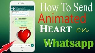 How To Send Animation Heart In Whatsapp. screenshot 5