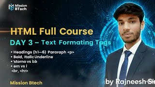 HTML Text Formatting Tags | Day 3
