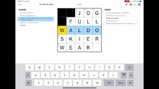 The New York Times Daily Mini Crossword Puzzle for Friday October 20, 2023