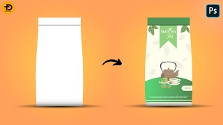 How To Make A Tea Packaging Pouch Mockup | Tea Packaging Mockup Photoshop Tutorial 2024
