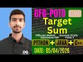 Target Sum | GFG-POTD | 05/04/2026 | Python + Java + C++ Solution |#coding #gfg #trending @CsWithAk 