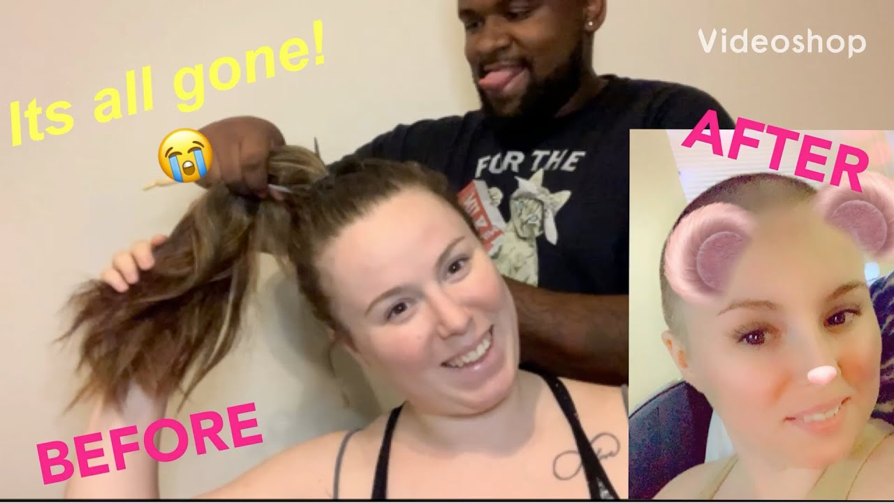 Husband shaves my head!