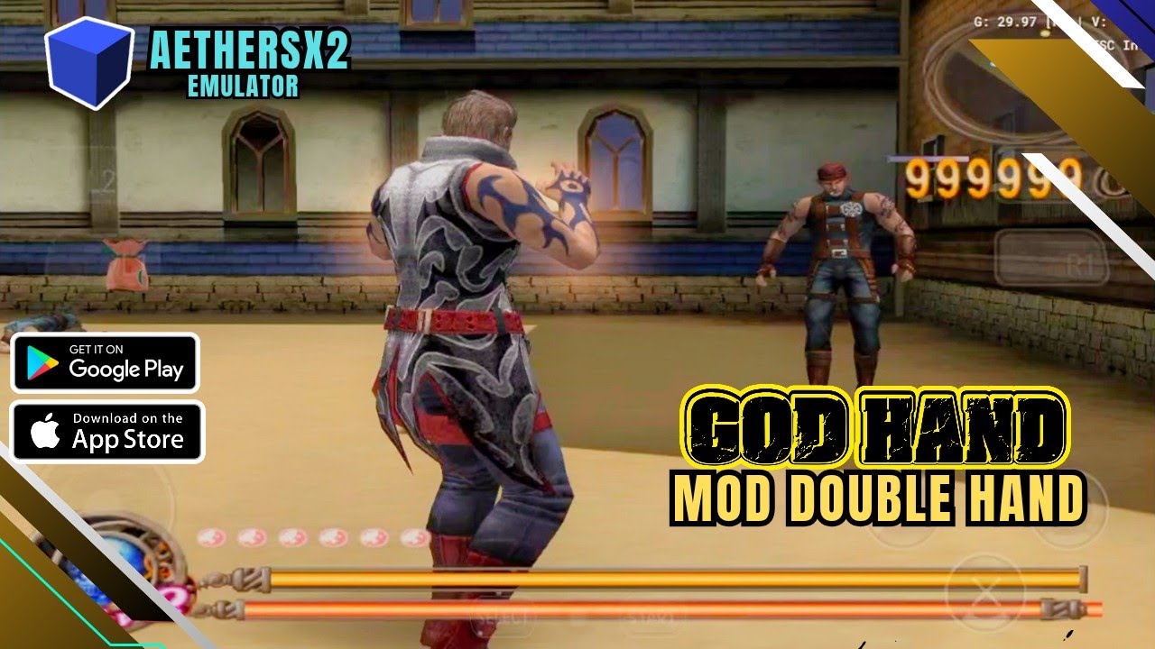 GAME GOD HAND MOD DOUBLE HAND ALL UNLIMITED - AETHERSX2 EMULATOR ANDROID