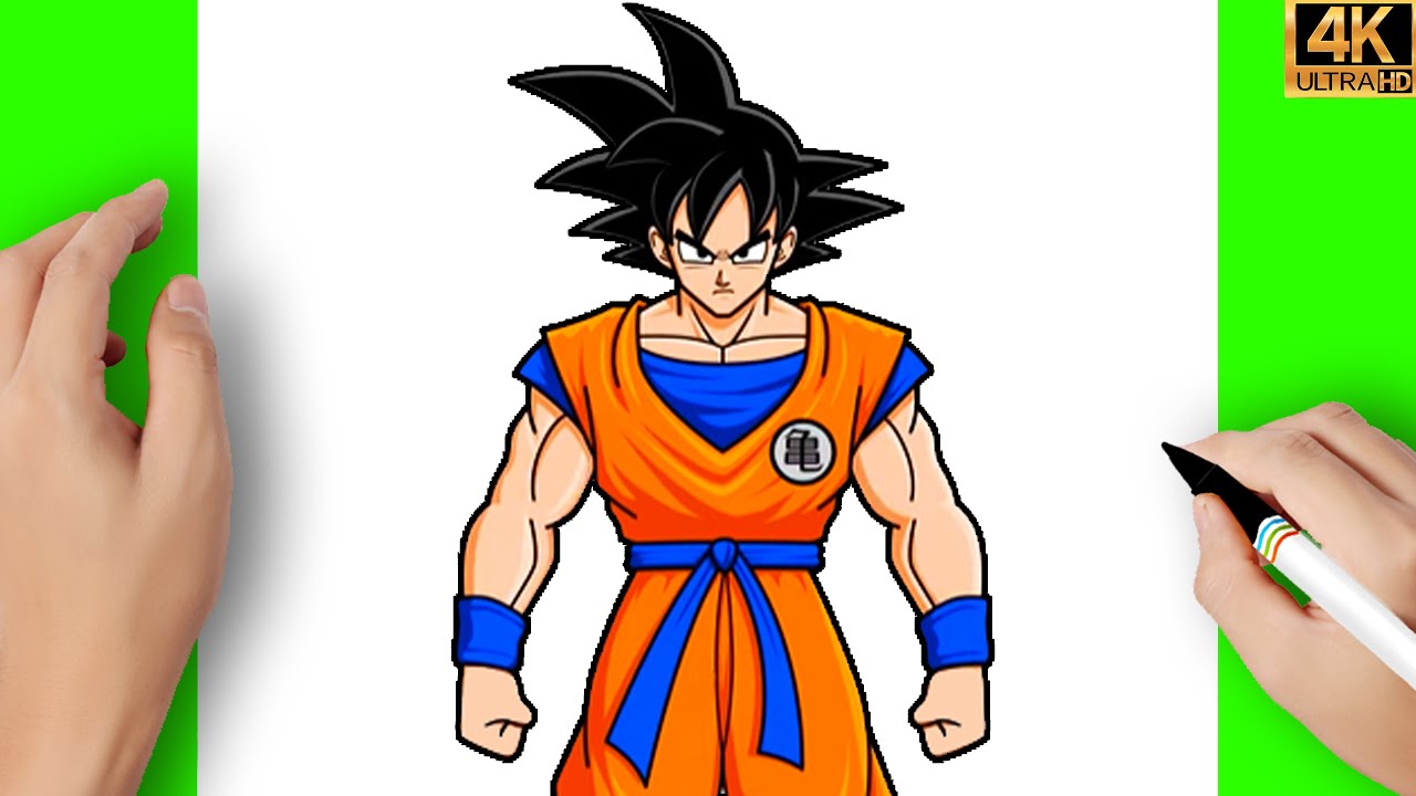 Easy Goku - Desenho de Dragon Ball, Como desenhar Dragon Ball fácil ...
