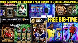Free Big-time: What is coming on Thursday & Next Monday in eFootball 2026 • Free 1000 Coins & Epic