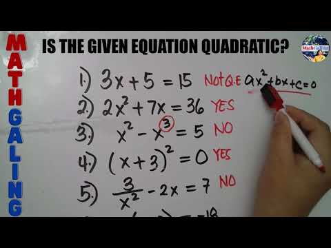 Video: Bakit tinatawag na quadratic ang 2nd degree polynomial?