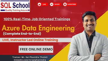 Azure Data Engineer Training Session I Free Online Demo From #sqlschool